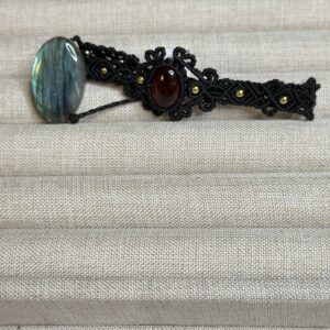 Labradorite Choker with Black thread for Raven