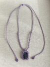 Purple Flash Labradorite Macrame Necklace - Image 2
