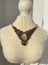 Brown Flash Labradorite Macrame Necklace - Image 2