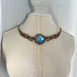 Blue Labradorite Yavari Choker Necklace