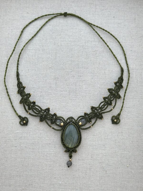 Green Glow Labradorite Necklace - Image 5