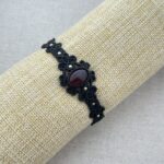Garnet Macrame Bracelet
