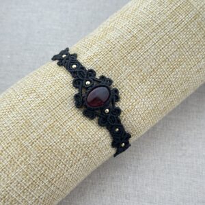 Garnet Macrame Bracelet
