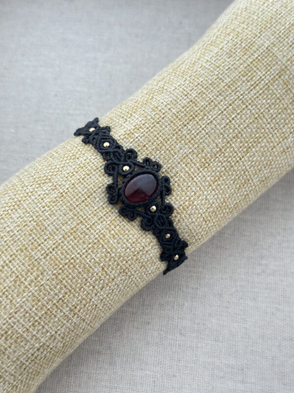 Garnet Macrame Bracelet