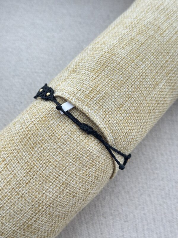Garnet Macrame Bracelet - Image 3