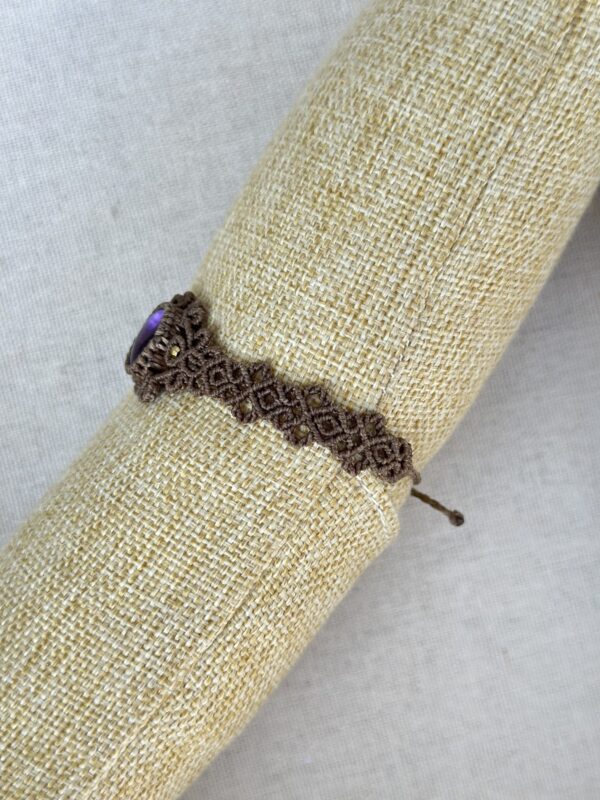 Amethyst Macrame Bracelet - Image 2