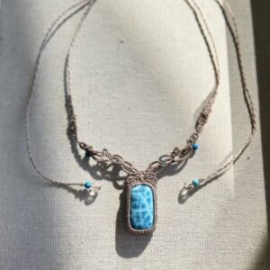 High-Grade Larimar Ocean Necklace