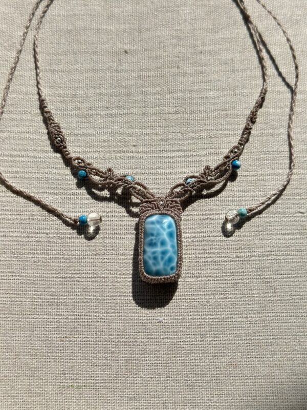 High-Grade Larimar Ocean Necklace - Image 5