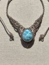 High-Grade Larimar Macrame Necklace - Image 3
