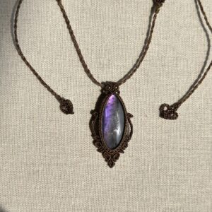 Purple Flash Pendant Labradorite