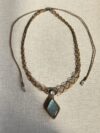 Diamond Cut Icy Blue-Green Flash Labradorite Pendant Necklace - Image 5