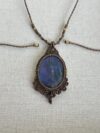Blue Flash Labradorite Macrame Necklace - Image 3