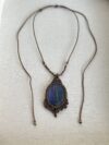 Blue Flash Labradorite Macrame Necklace - Image 2