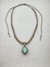 Diamond-Shaped Green Flash Pendant Necklace - Image 3