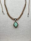 Diamond-Shaped Green Flash Pendant Necklace - Image 2