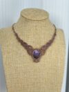 Mystic Purple-Pink flash (with warm golden undertones depending on light) Flash Labradorite Necklace