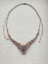 Mystic Purple-Pink flash (with warm golden undertones depending on light) Flash Labradorite Necklace - Image 6