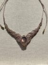 Mystic Purple-Pink flash (with warm golden undertones depending on light) Flash Labradorite Necklace - Image 4