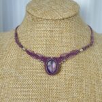 Purple Flash Labradorite Choker Necklace