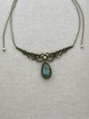 Blue Green Gold Glow Labradorite Choker - Image 2