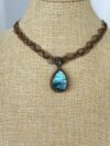 Blue-Green Flash Labradorite Necklace - Image 3