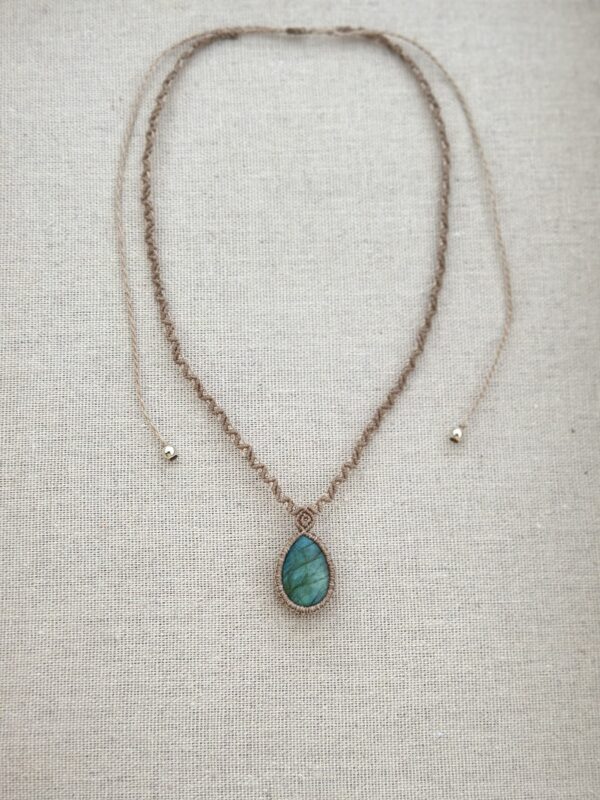 Sirena Macrame Labradorite Necklace - Image 3