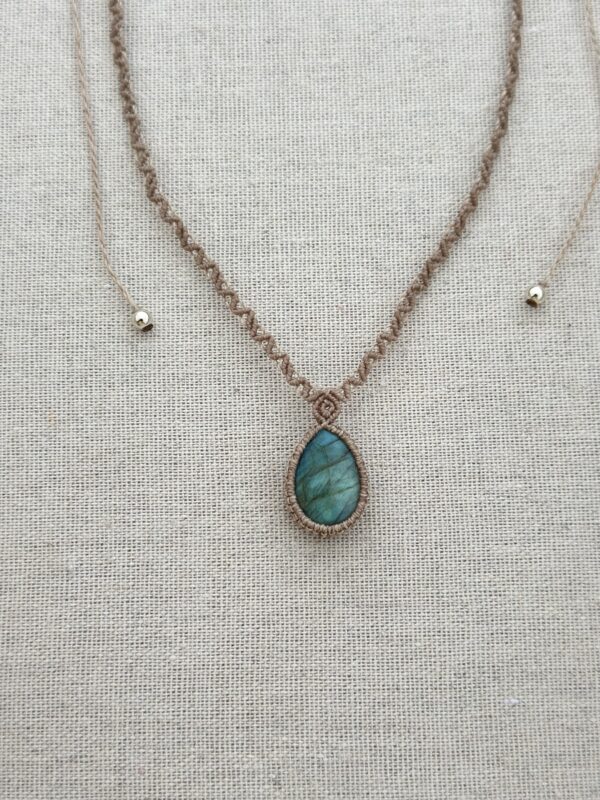 Sirena Macrame Labradorite Necklace - Image 2