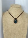 Oval Labradorite Macrame Necklace