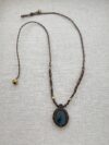 Oval Labradorite Macrame Necklace - Image 2