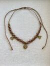 Boho Macrame Brass Charm Choker