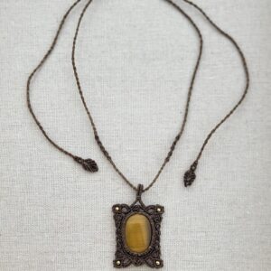 Tiger’s Eye Macrame Necklace