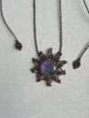 Purple Flash Labradorit Sunburst Necklace