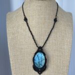 Blue and Green Flash Labradorite Necklace