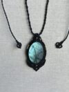 Blue and Green Flash Labradorite Necklace - Image 2