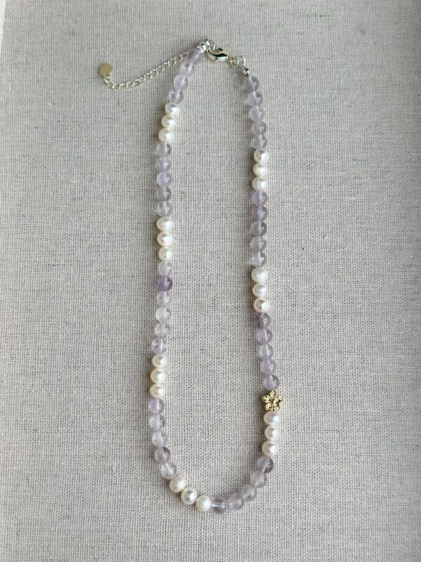 Amethyst with freshwater Pearl necklace - Image 2