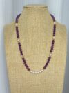 Amethyst and Pearl beaded Necklace - Image 2