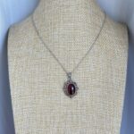 925 Sterling Silver Garnet Necklace
