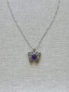 925 Sterling Silver Amethyst Butterfly Necklace - Image 2