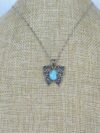 925 Sterling Silver Larimar Butterfly Necklace