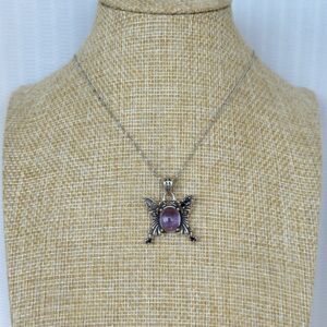 925 Sterling Silver Amethyst Fairy Necklace