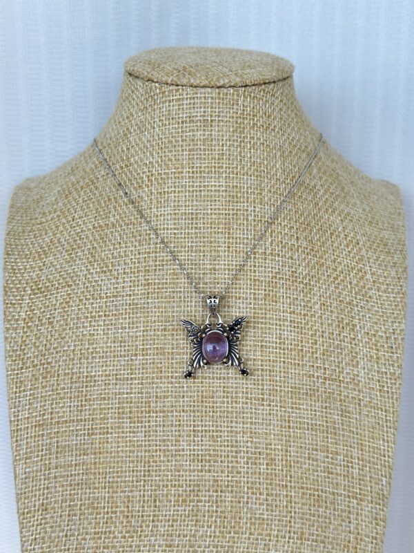 925 Sterling Silver Amethyst Fairy Necklace