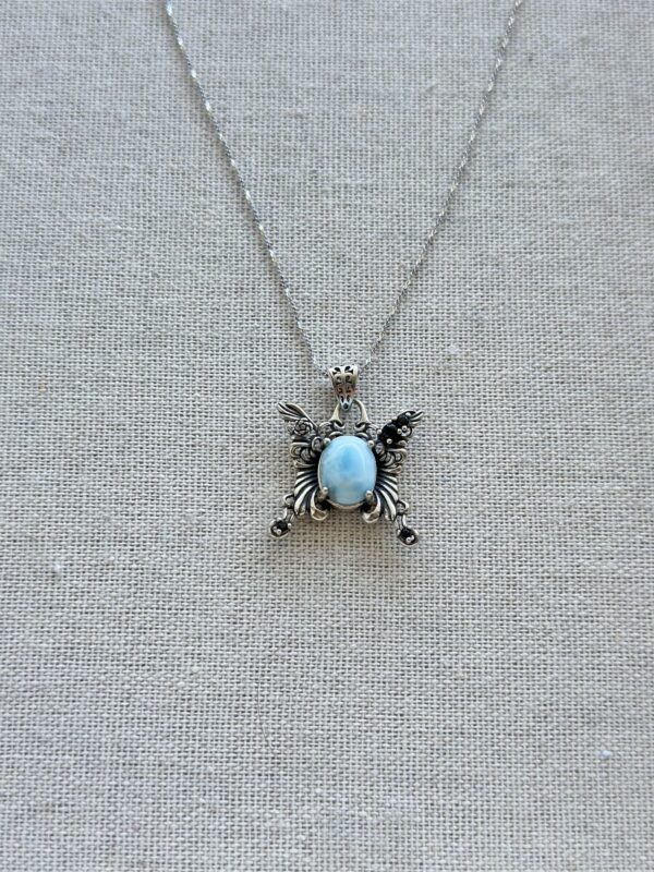 Sterling Silver Larimar Fairy Necklace - Image 2