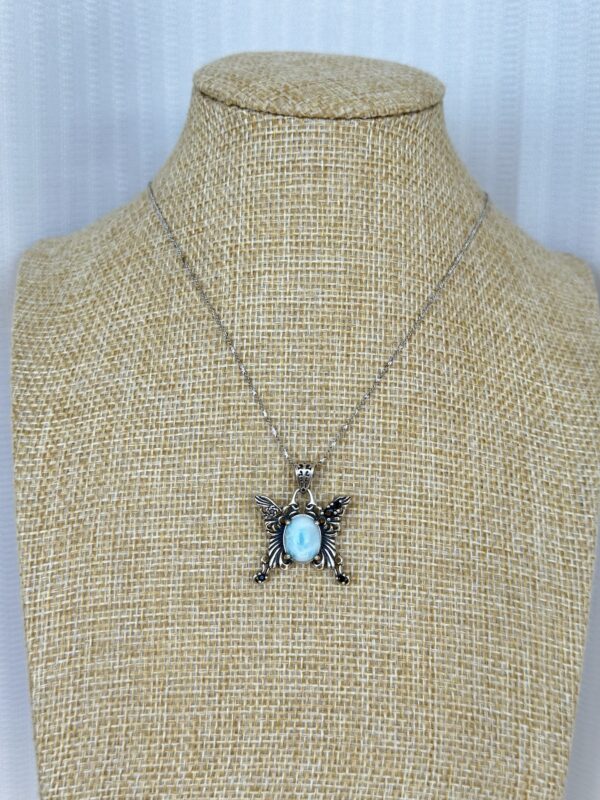 Sterling Silver Larimar Fairy Necklace - Image 3