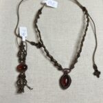 Garnet necklace and bracelet for appelmoesbloes
