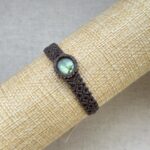 Green flash labradorite bracelet