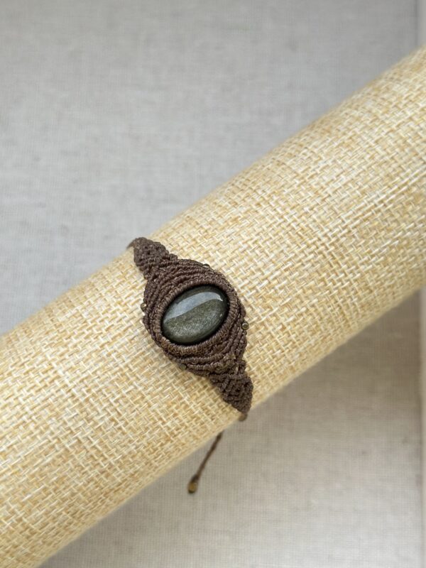 Gold obsidian bracelet