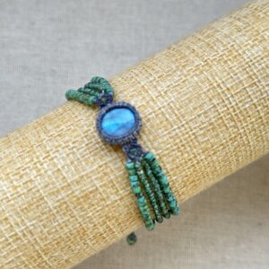 Blue flash labradorite bracelet