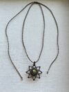Golden-Green Flash Labradorite Mandala Necklace - Image 4