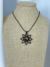 Golden-Green Flash Labradorite Mandala Necklace - Image 2