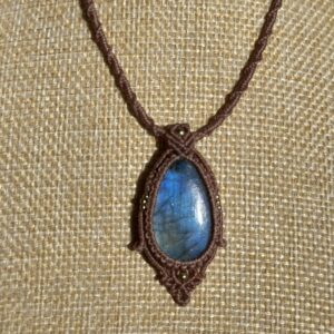 Blue Flash Labradorite Teardrop Necklace